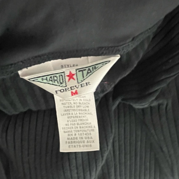 HARDTAIL HARD TAIL BLACK RIBBED CLASSIC CARDIGAN SWEATER M made USA - Picture 8 of 9